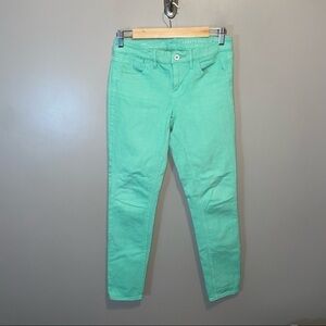 Madewell green skinny skinny jeans